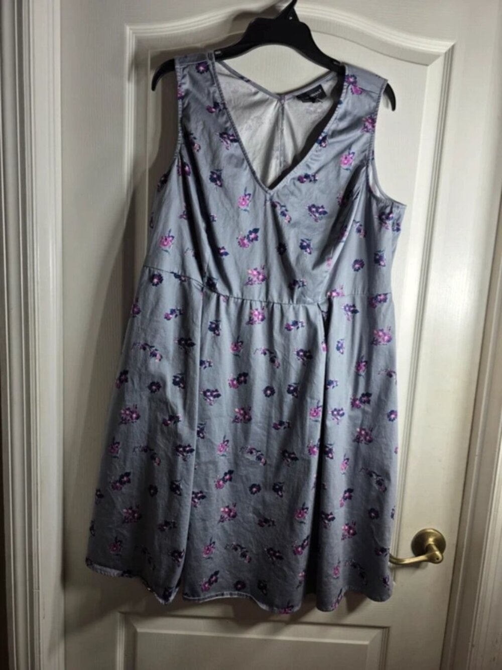 Lane Bryant gray floral dress size 20